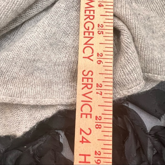 Kenar 100% 2 Ply Cashmere Open Front Waterfall Cardigan Soft Gray sz M Luxury - Picture 9 of 9